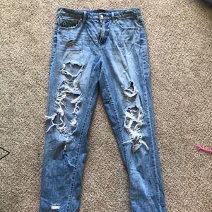 Ripped mom jeans